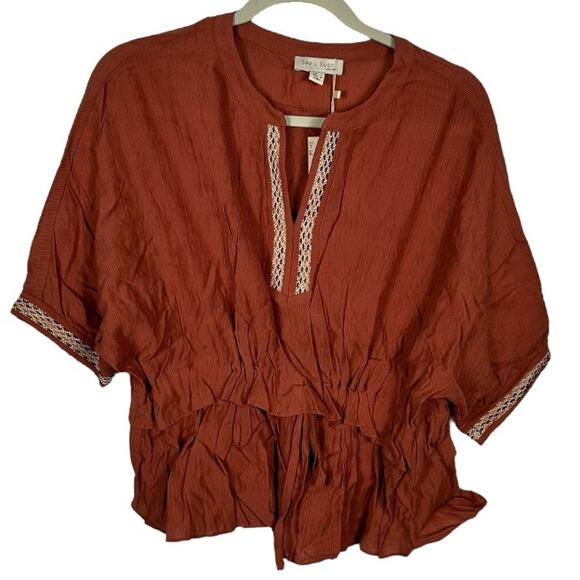 See U Soon Tops - Anthropologie See U Soon Pinkish Brown Top Small